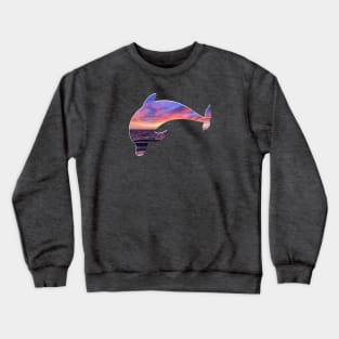 Bottlenose Dolphin - Ocean/Sky Silhouette Crewneck Sweatshirt